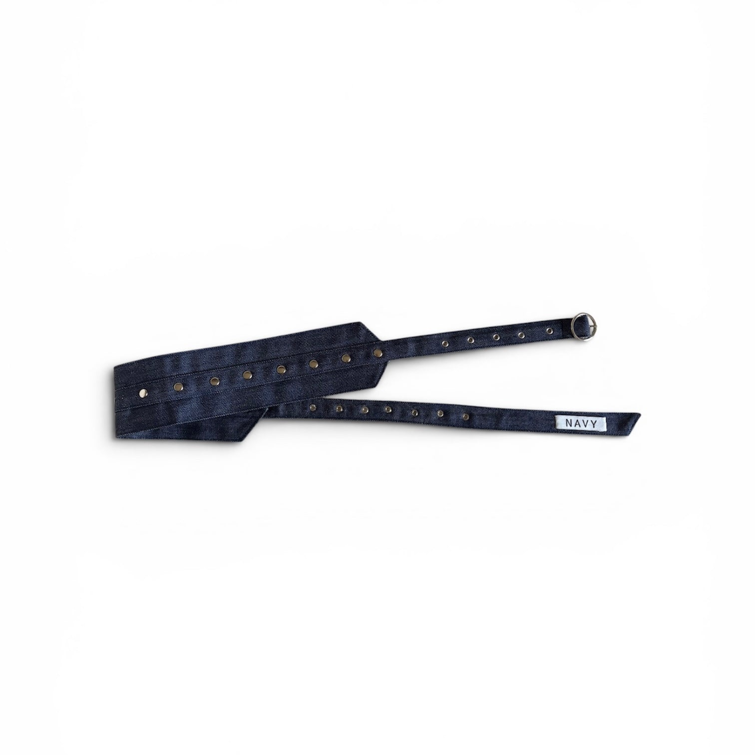 Denim studded belt