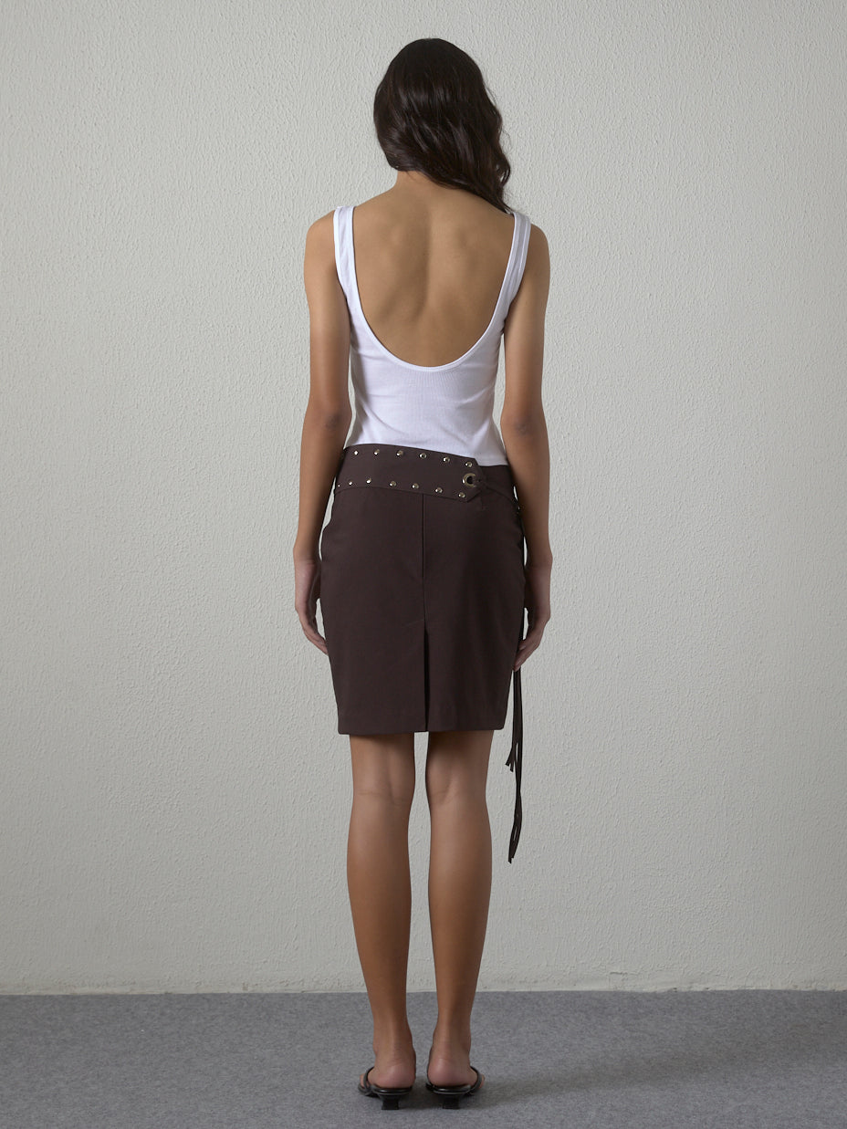 Deep U-neck tank