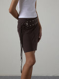 The cross seam low-rise skirt